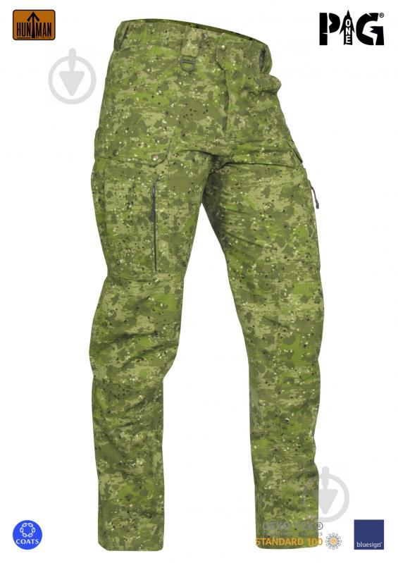 Брюки тактичні P1G ПОЛЬОВІ "HSP-CAMO" (HUNTMAN SERVICE PANTS) Жаба Польова р. S камуфляж - фото 1