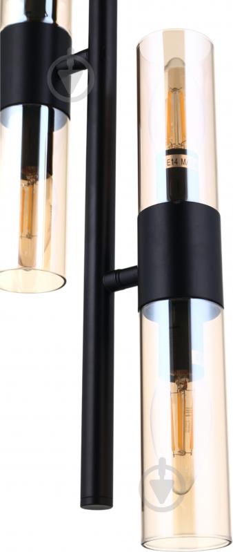 Світильник підвісний Sensio Borealis 4x40 Вт E14 чорний/амбер ALG-74783/4 - фото 3 Світильник підвісний Sensio Borealis 4x40 Вт E14 чорний/амбер ALG-74783/4 - фото 3