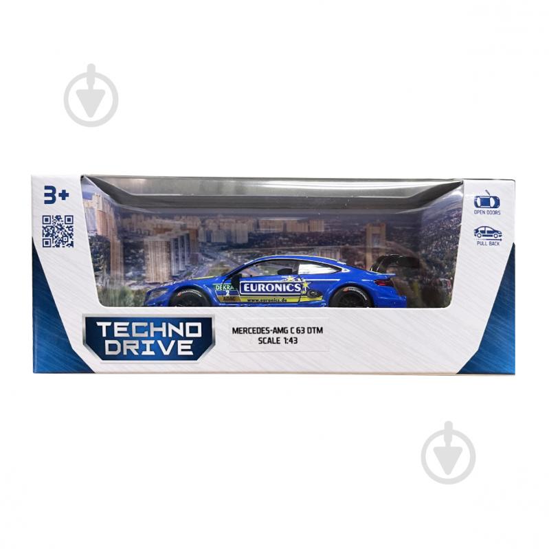 Автомобиль TechnoDrive Mercedes-AMG C63 DTM синий 1:32 250355 - фото 2