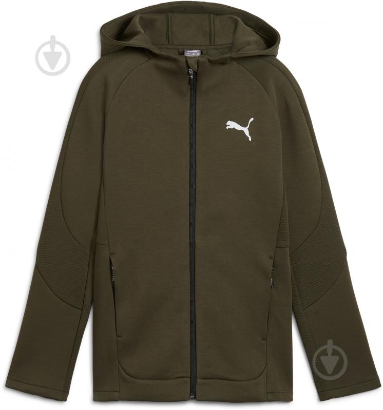 Джемпер Puma EVOSTRIPE FZ HOODIE DK B 68180370 хаки - фото 1