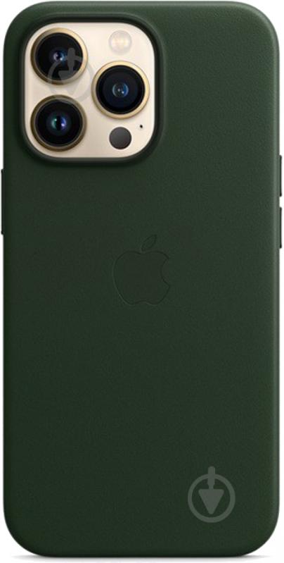 Чохол-накладка Apple Leather Case with MagSafe для Apple iPhone 13 Pro sequoia green (MM1G3ZE/A) - фото 3