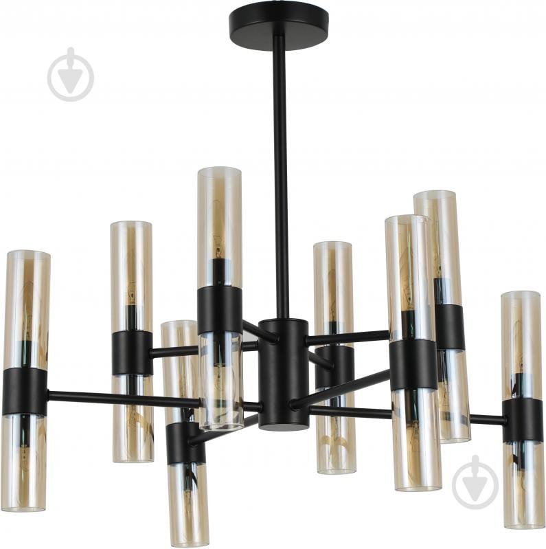 Люстра підвісна Sensio Borealis 16x40 Вт E14 чорний/амбер ALG-74783/8+8 - фото 1 Люстра підвісна Sensio Borealis 16x40 Вт E14 чорний/амбер ALG-74783/8+8 - фото 1