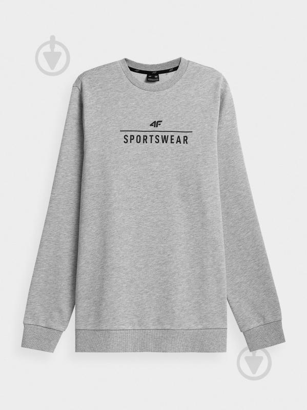 Світшот 4F SWEATSHIRT M349 4FSS23TSWSM349-27M р.S сірий - фото 1