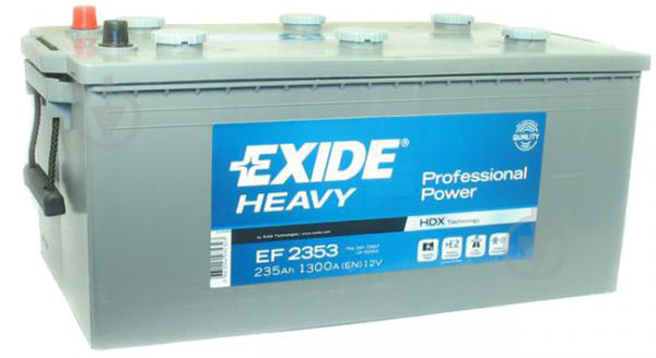 Аккумулятор автомобильный EXIDE 6СТ 235Ah 1300A 12V «+» слева (EF2353) - фото 1