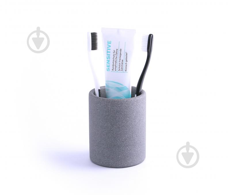 Стакан для зубних щіток AKVATIKA Вікторія сірий - фото 2 Стакан для зубних щіток AKVATIKA Вікторія сірий - фото 2