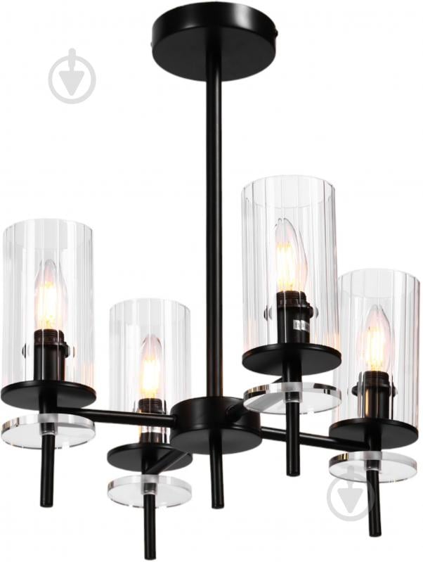 Люстра стельова Sensio Canis 4x40 Вт E14 чорний/прозорий ALG-74590/4 - фото 2 Люстра стельова Sensio Canis 4x40 Вт E14 чорний/прозорий ALG-74590/4 - фото 2