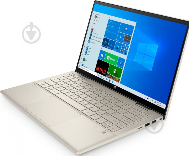 Ноутбук HP Pavilion x360 14" (423H8EA) gold - фото 6