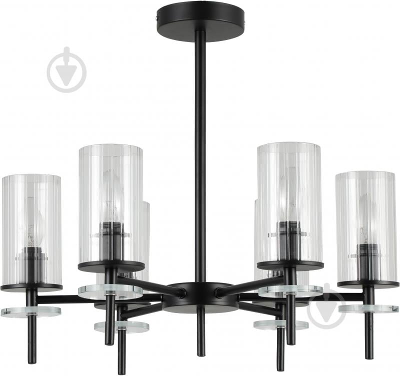 Люстра стельова Sensio Canis 6x40 Вт E14 чорний/прозорий ALG-74590/6 - фото 1 Люстра стельова Sensio Canis 6x40 Вт E14 чорний/прозорий ALG-74590/6 - фото 1
