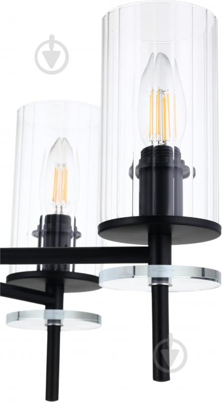 Люстра стельова Sensio Canis 6x40 Вт E14 чорний/прозорий ALG-74590/6 - фото 3 Люстра стельова Sensio Canis 6x40 Вт E14 чорний/прозорий ALG-74590/6 - фото 3