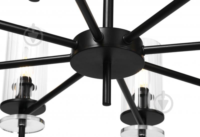 Люстра стельова Sensio Canis 8x40 Вт E14 чорний/прозорий ALG-74590/8 - фото 5 Люстра стельова Sensio Canis 8x40 Вт E14 чорний/прозорий ALG-74590/8 - фото 5