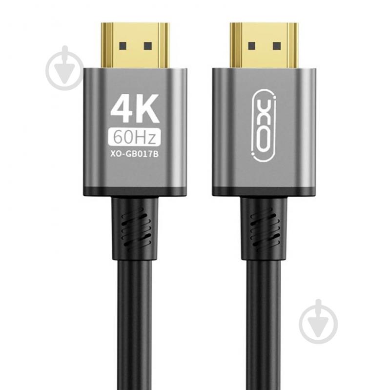 Кабель Xo GB017B-HDMI to HDMI v2.0 5 м сріблястий (GB017B-HDMI.tranish) - фото 1