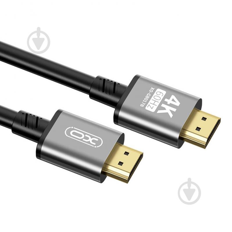 Кабель Xo GB017B-HDMI to HDMI v2.0 5 м сріблястий (GB017B-HDMI.tranish) - фото 3