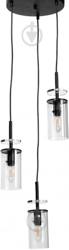 Світильник підвісний Sensio Canis 3x40 Вт E14 чорний із прозорим ALG-74590/3P - фото 2 Світильник підвісний Sensio Canis 3x40 Вт E14 чорний із прозорим ALG-74590/3P - фото 2