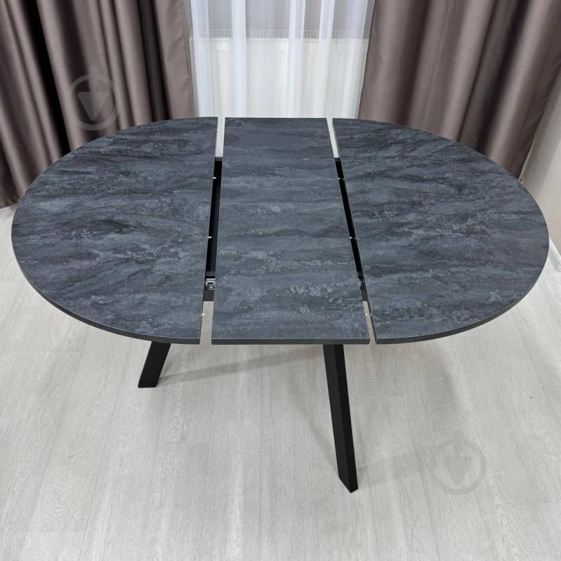 Стол обеденный Starwood Alen Fold 1000(1330)x1000x750мм угольный камень/черный - фото 9 Стол обеденный Starwood Alen Fold 1000(1330)x1000x750мм угольный камень/черный - фото 9