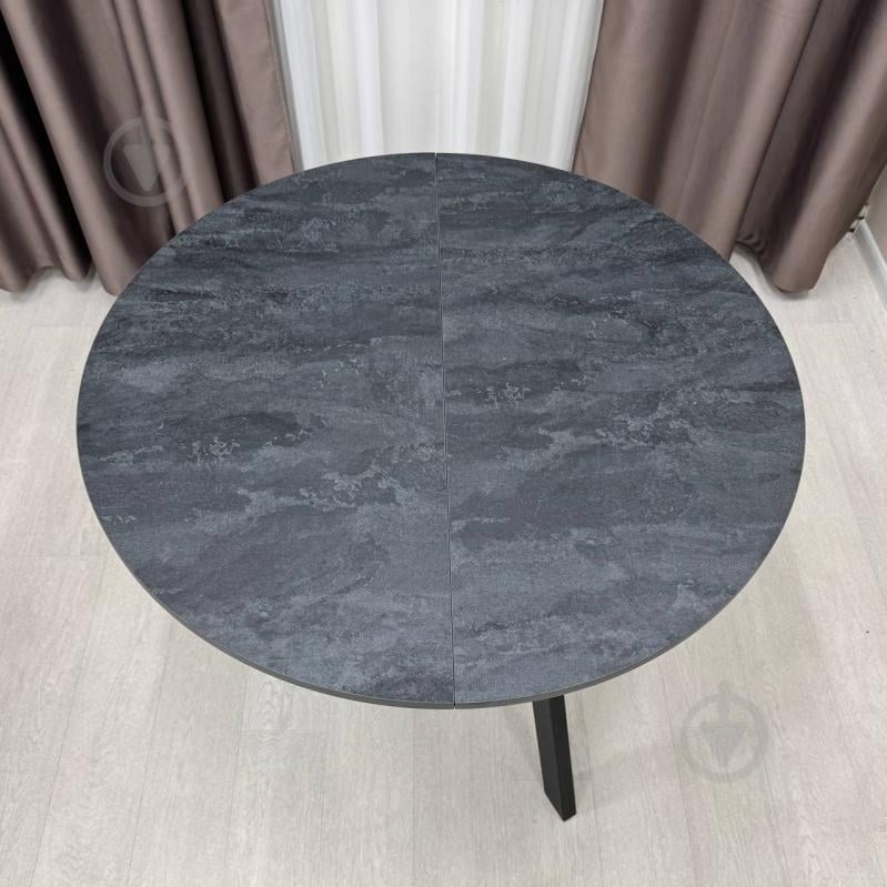 Стол обеденный Starwood Alen Fold 1000(1330)x1000x750мм угольный камень/черный - фото 5 Стол обеденный Starwood Alen Fold 1000(1330)x1000x750мм угольный камень/черный - фото 5