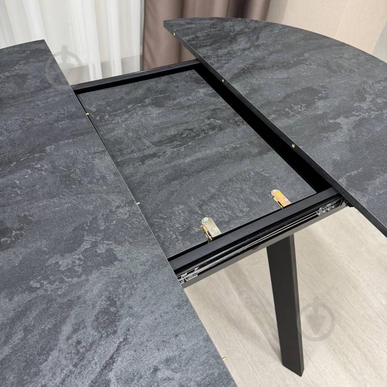Стол обеденный Starwood Alen Fold 1000(1330)x1000x750мм угольный камень/черный - фото 8 Стол обеденный Starwood Alen Fold 1000(1330)x1000x750мм угольный камень/черный - фото 8