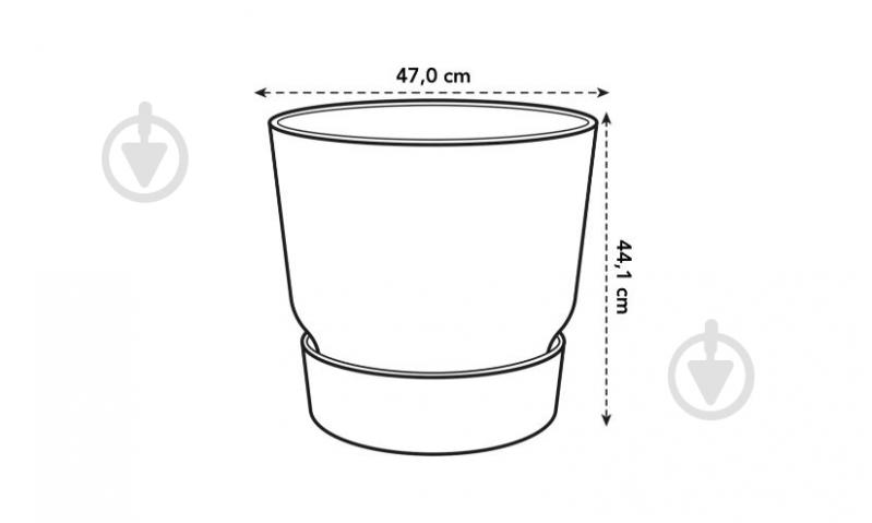 Горшок пластиковый Elho Greenville round 47 см круглый терракот (8711904332587) - фото 3