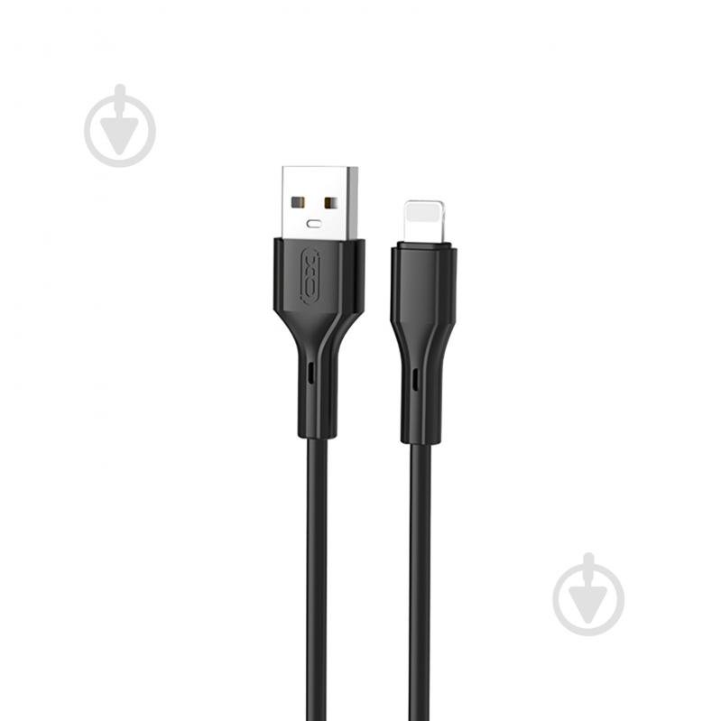 Кабель Xo NB230-Ai USB to Lightning 2.4А 1 м black (NB230-AI.black) - фото 1