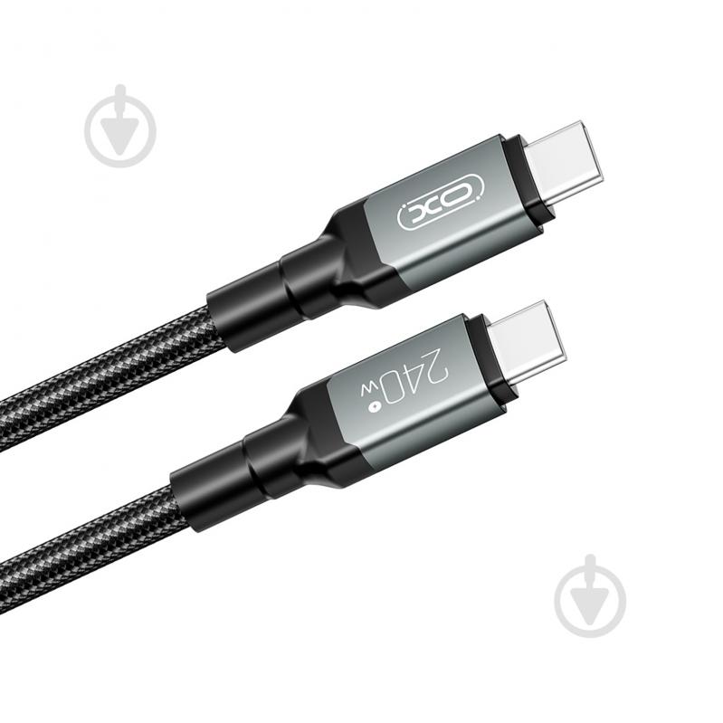 Кабель Xo NBQ264A-CC USB Type-C to USB Type-C 240W PD 1 м black (NB-Q264A-CC.black) - фото 3