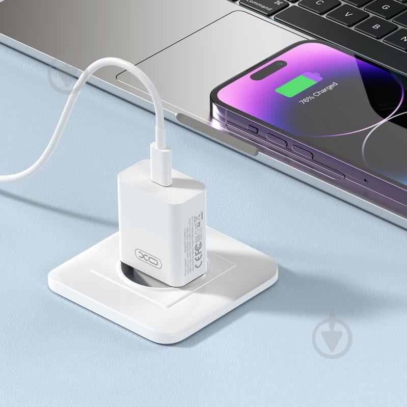 Сетевое зарядное устройство Xo L126 20W USB-C White (L126.white) - фото 7