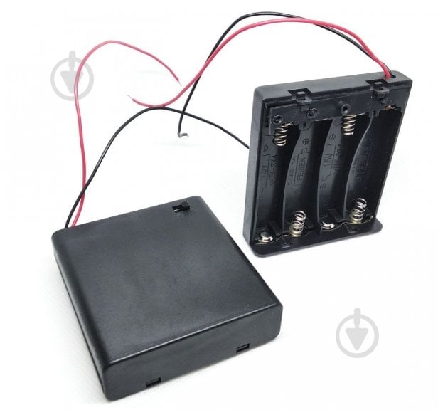 Корпус для батарейок EMT з кришкою і перемикачем ON-OFF 62x48х16 мм AAA (мізинчикові) (1-0960-4P) - фото 1