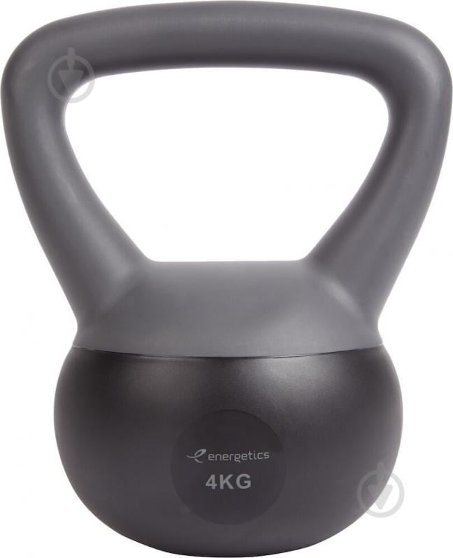 Гиря Energetics Soft Kettlebell 410616-901050 4 кг сірий із чорним - фото 1