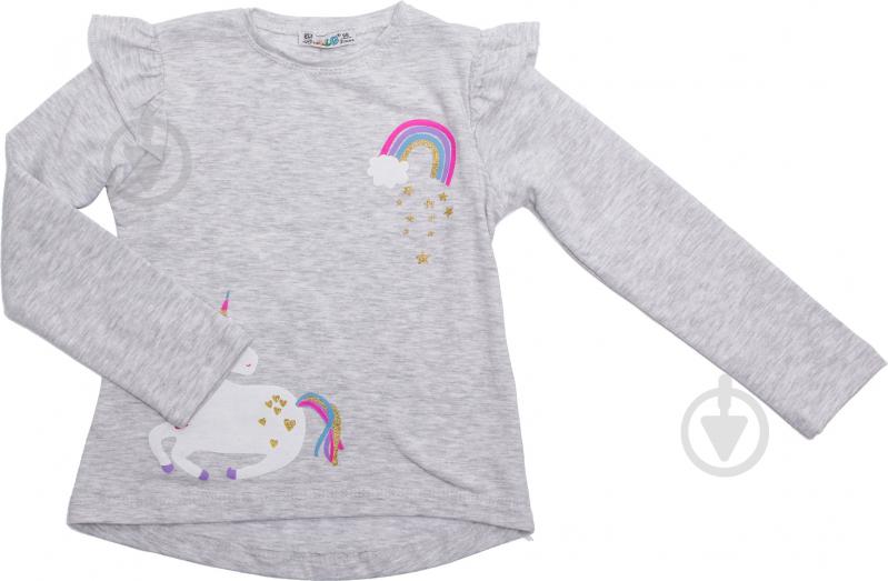 Свитшот для девочки ALG р.104 серый 620751 - фото 1