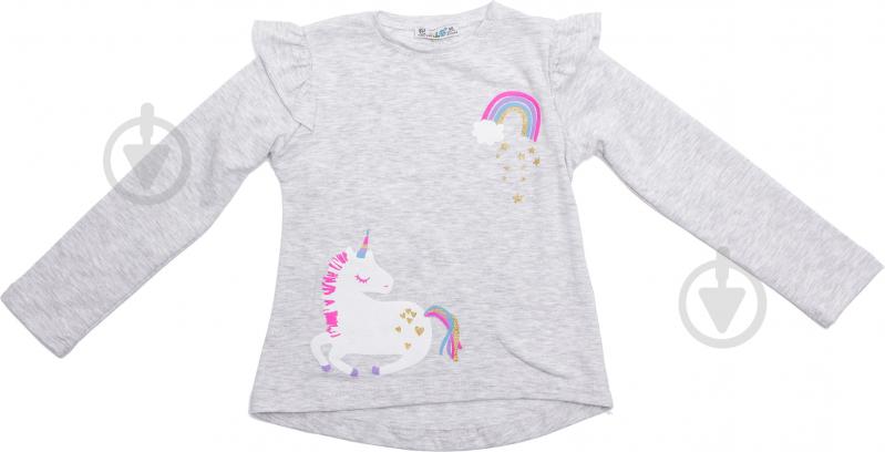 Свитшот для девочки ALG р.104 серый 620751 - фото 2