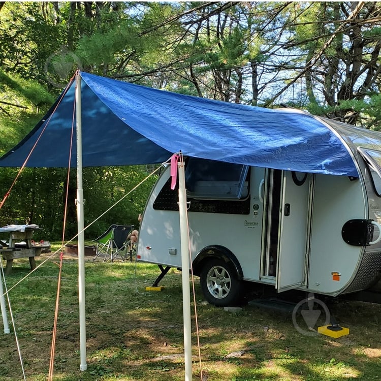 Тент универсальный AGREEN 45 гр/м.кв, 3м х 4м синий - фото 7