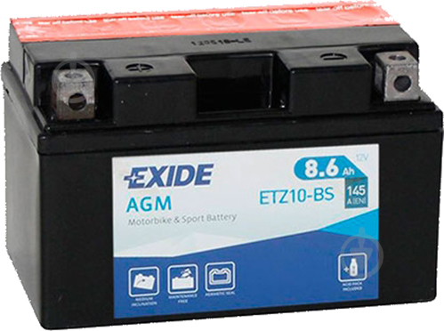 Аккумулятор автомобильный EXIDE AGM 145A 12V «+» слева (ETZ10-BS) - фото 1