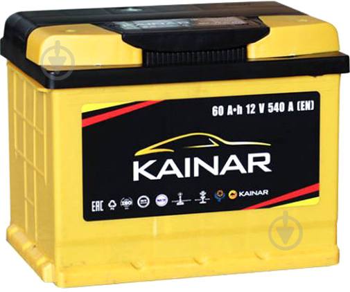 Акумулятор автомобільний Kainar Standart+ 60Ah 550A 12V «+» праворуч (060 261 0 120 ЖЧ) - фото 1