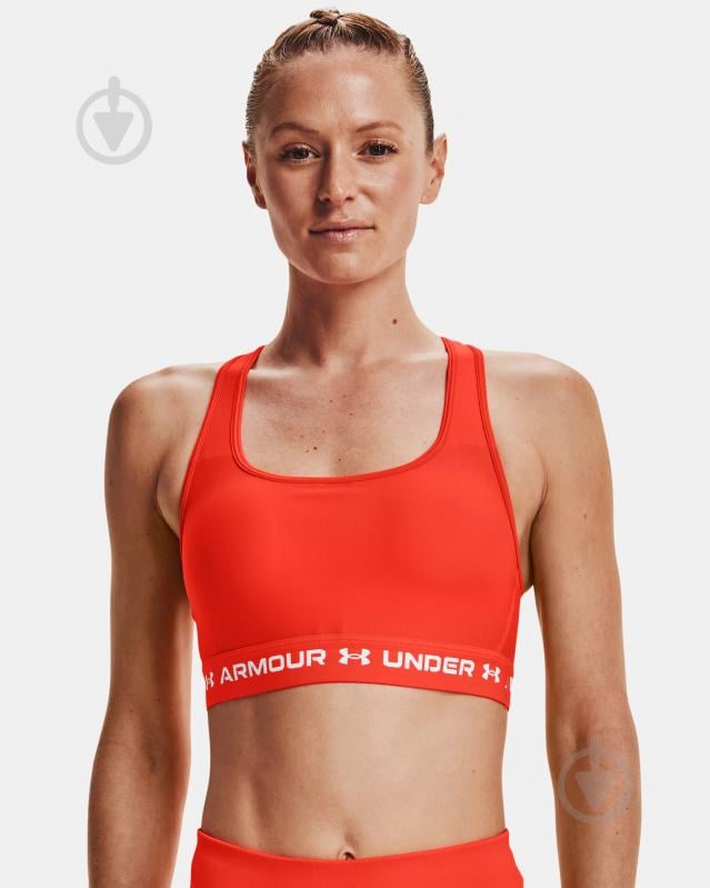 Бра Under Armour UA Crossback Mid Bra 1361034-296 р.M оранжевый - фото 2