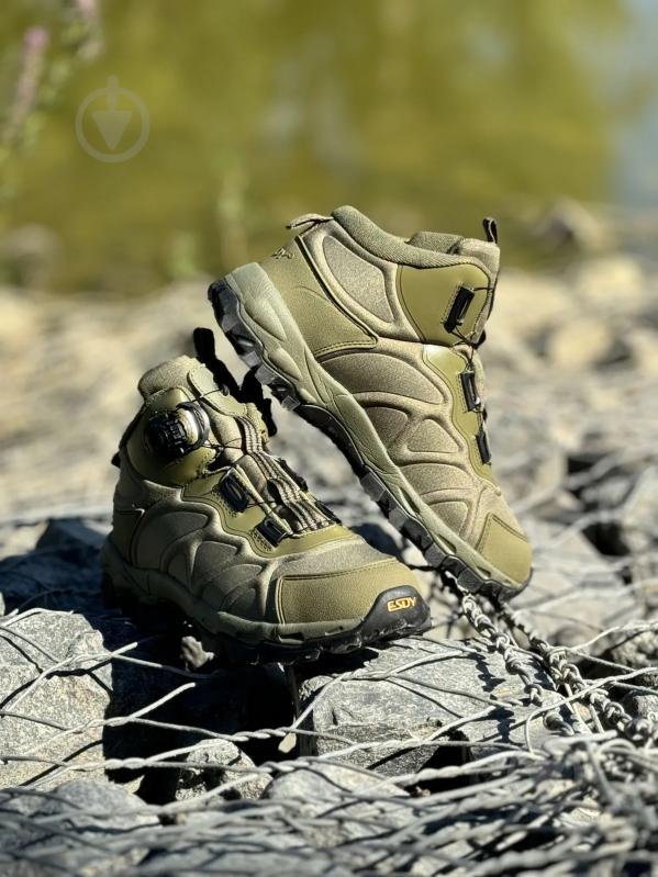Кроссовки ESDY трекинговые с автошнуровкой SK-10 р.44 оливковые - фото 4