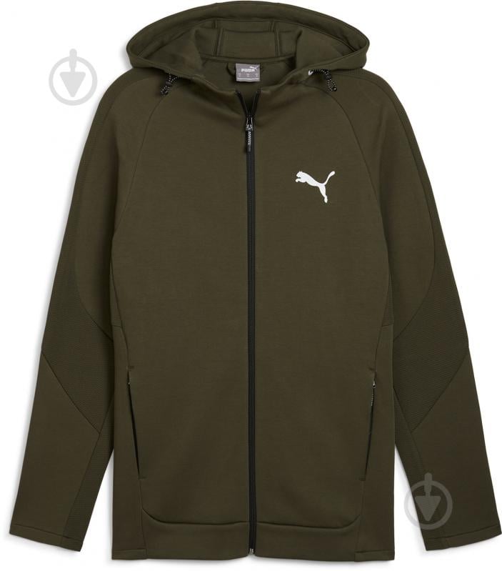 Джемпер Puma EVOSTRIPE FULL-ZIP HOODIE DK 68170070 р.2XL хаки - фото 1