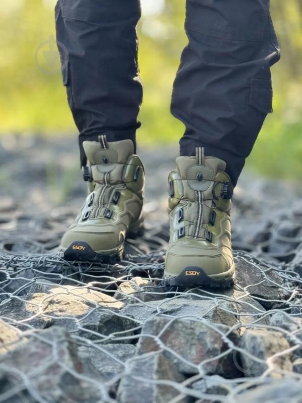 Кроссовки ESDY трекинговые с автошнуровкой SK-10 р.40 оливковые - фото 5