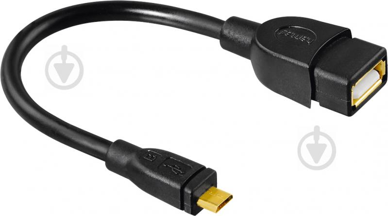 Кабель Hama USB micro - USB A OTG 0,15 м черный (78426) - фото 1