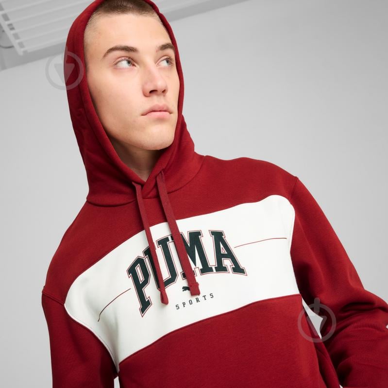 Джемпер Puma PUMA SQUAD HOODIE FL 68179613 р.2XL бордовый - фото 7