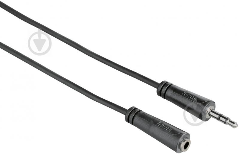 Кабель Hama EXTENSION 3,5 MM MALE STEREO - 3,5 MM FEMALE STEREO 1,5 м черный (122313) - фото 1