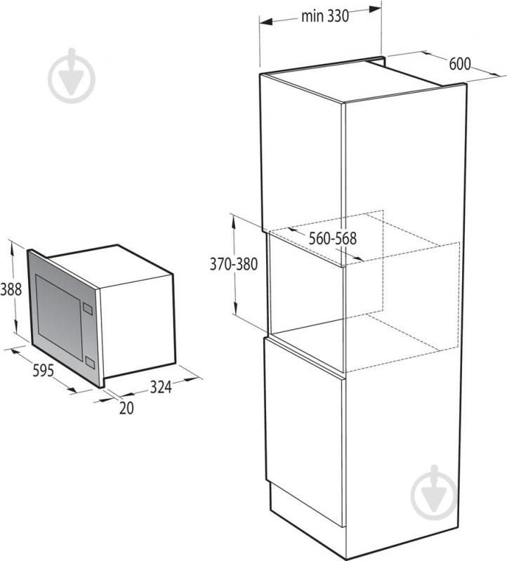 Встраиваемая микроволновая печь Gorenje BM201AG1BG - фото 8