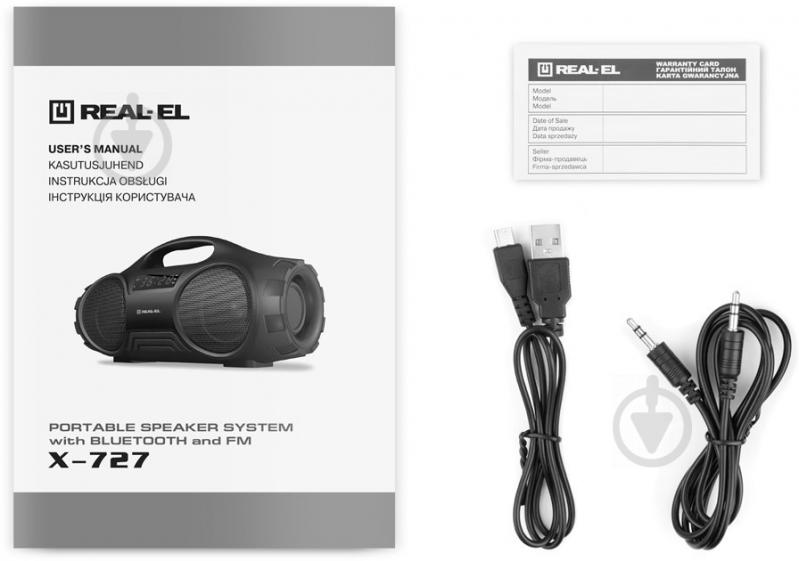 Акустическая система Real-el X-727 2.0 black (EL121600006) - фото 8