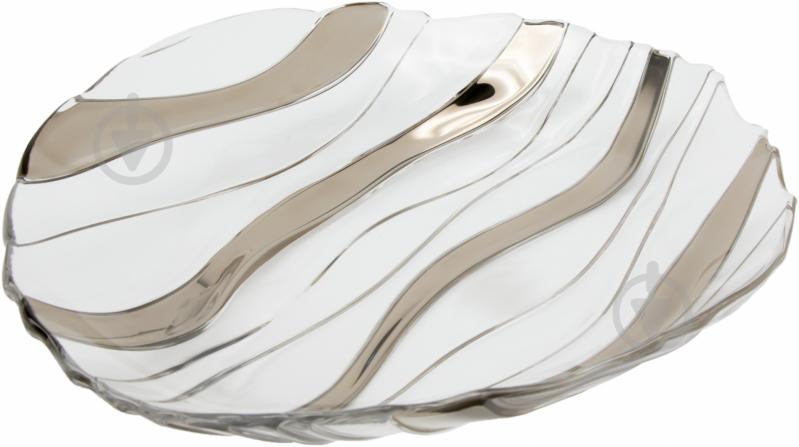 Блюдо Bohemia Platinum Wave 43 см - фото 1