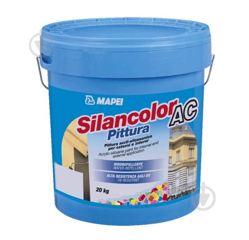 Фарба Mapei Silancolor AC Base P мат біла 20 кг - фото 1