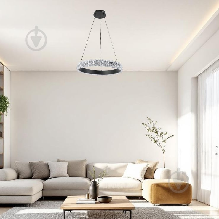 Люстра підвісна Sensio Coma 35 Вт LED-модуль чорний ALG-3257/500BL - фото 5