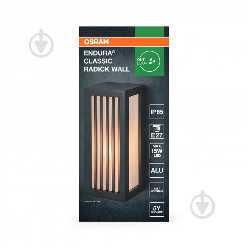 Світильник вуличний настінний Osram Endura Classic Radick W IP65 E27 /темно-сірий - фото 9