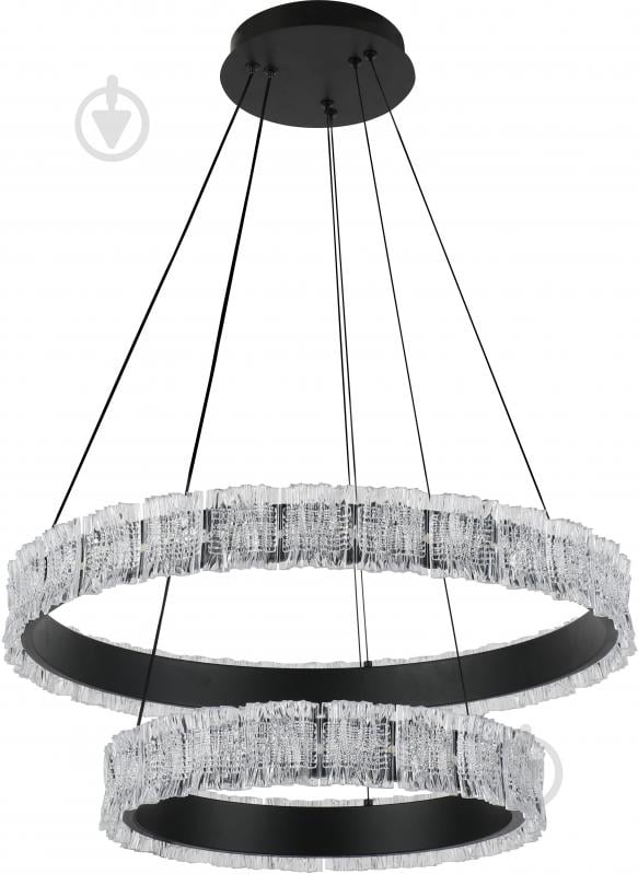 Люстра підвісна Sensio Coma 73 Вт LED-модуль чорний ALG-3257/6+4BL - фото 1