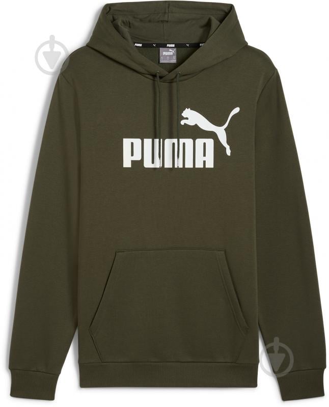 Джемпер Puma ESS BIG LOGO HOODIE FL (S) 58668708 р.3XL хакі - фото 1