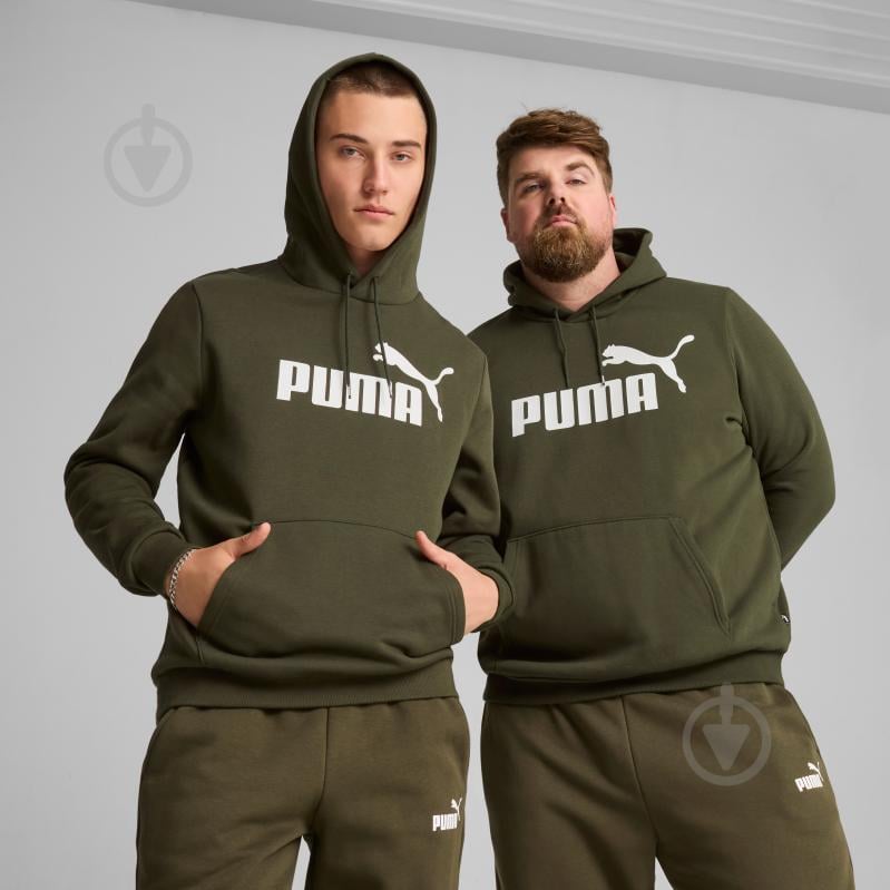 Джемпер Puma ESS BIG LOGO HOODIE FL (S) 58668708 р.3XL хакі - фото 3