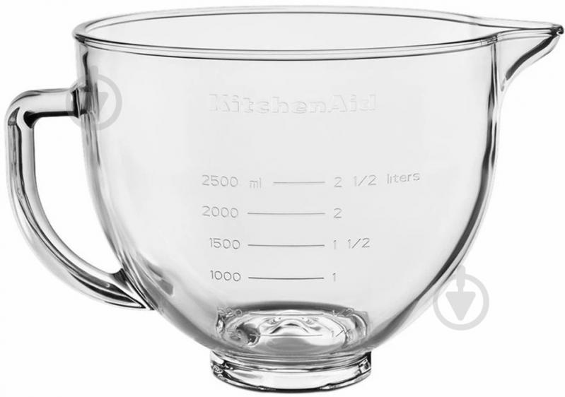 Чаша для кухонної машини KitchenAid 4,7 л скляна з ручкою (5KSM5GB) - фото 1