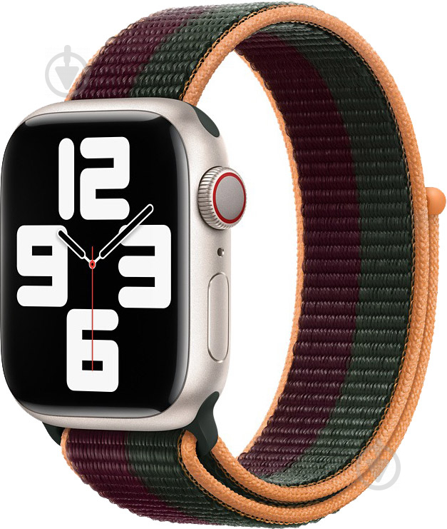 Ремешок Apple 41mm Dark Cherry/Forest Green Sport Loop Regular ML2R3ZM/A - фото 2