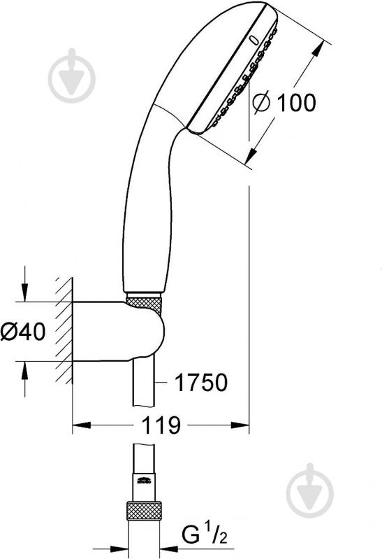 Душевой набор Grohe New Tempesta 100 (27849001) - фото 2